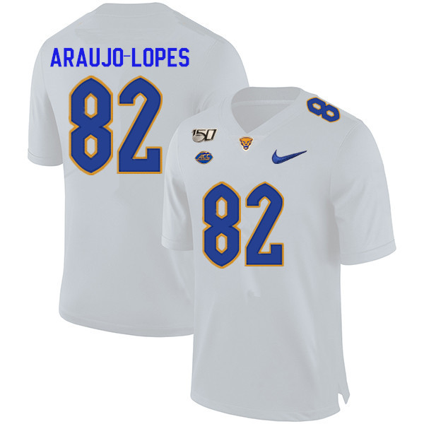 2019 Men #82 Rafael Araujo-Lopes Pitt Panthers College Football Jerseys Sale-White